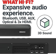 Majority - Bluetooth Sound Bar 280W Sierra Dolby Atmos Soundbar with Built in Subwoofer with Remote - Black Electronics