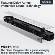 Majority - Bluetooth Sound Bar 280W Sierra Dolby Atmos Soundbar with Built in Subwoofer with Remote - Black Electronics