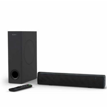 Majority - Bluetooth Sound Bar & Subwoofer Compact 100W Bowfell Plus with Remote Control - Black Electronics