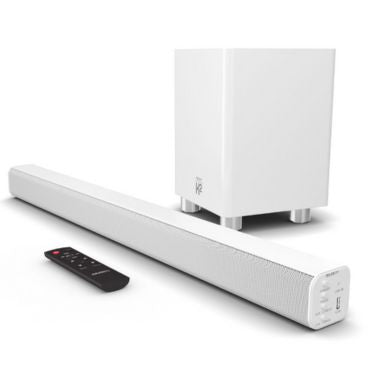 Majority Bluetooth Sound Bar with Subwoofer 150W K2 2.1 Channel HD Sound with Remote Electronics White