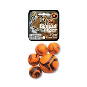 Mega Marbles - Bengal Tiger Glass Marble Game Net (25-Piece) - themed pack and marble design