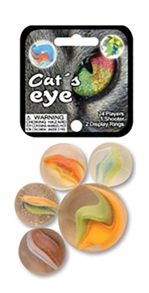 MARBLES - Cat's Eye Tri - Color Game Net 24+1 Toys & Games