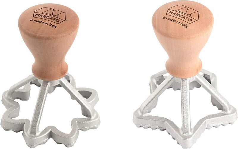 Marcato - Biscottini Stamp Kit é Star 65 mm + Flower 70 mm Cookie Tools Home & Kitchen