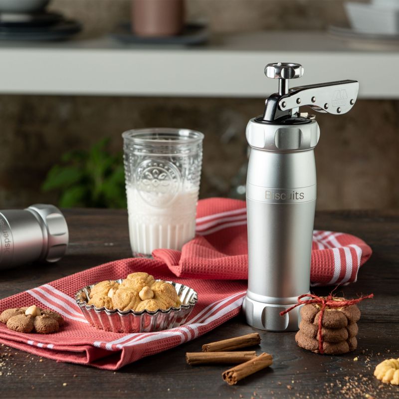Marcato - Design Cookie Press for Biscuits and Decorative Pastry Shapes Home & Kitchen powder - pink