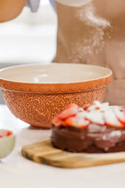 MASON CASH - ROOST MIX BOWL 9.75" - 2 L| Orange Home & Kitchen