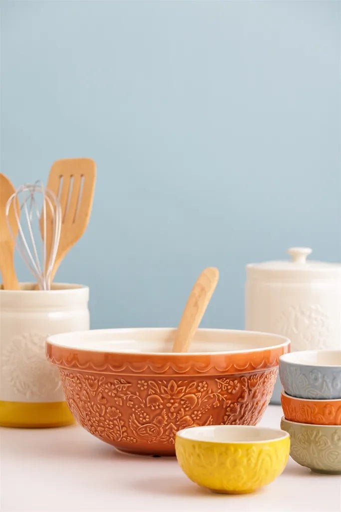 MASON CASH - ROOST MIX BOWL 9.75" - 2 L| Orange Home & Kitchen