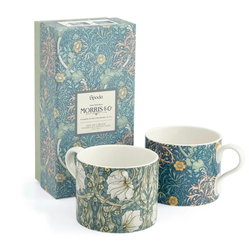 William Morris & Co - Mugs S/2 Seaweed & Pimpernel - 12 oz