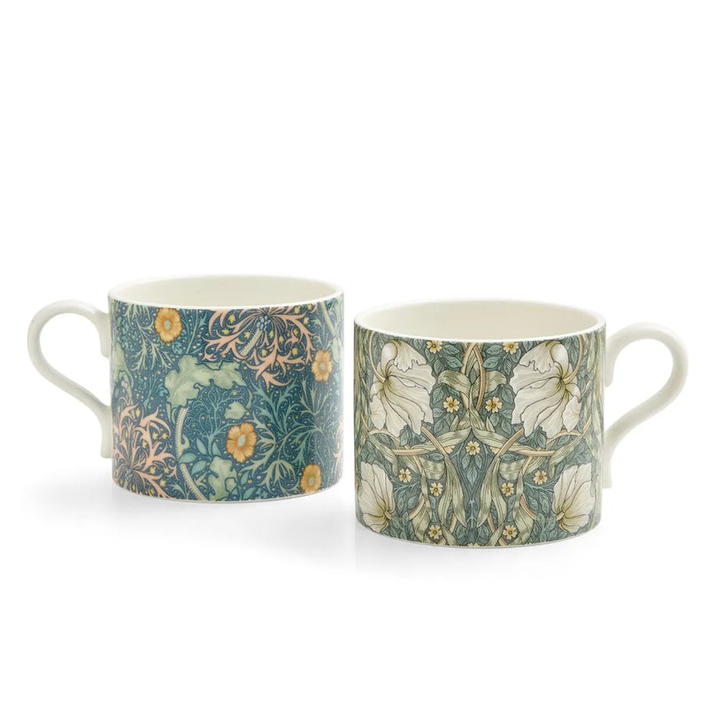 William Morris & Co - Mugs S/2 Seaweed & Pimpernel - 12 oz