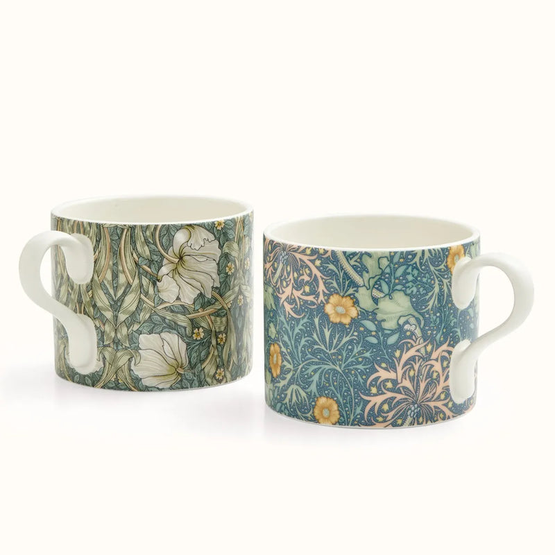William Morris & Co - Mugs S/2 Seaweed & Pimpernel - 12 oz