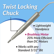 Medicool - Pro Power 35K Portable Nail Drill | 35,000 RPM – Portable handpiece and twist-lock chuck features