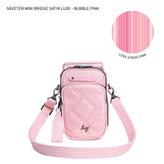 LUG - Skeeter Mini Bridge Satin Luxe VL Convertible Crossbody Bag - METALLIC BUBBLE PINK - colour view
