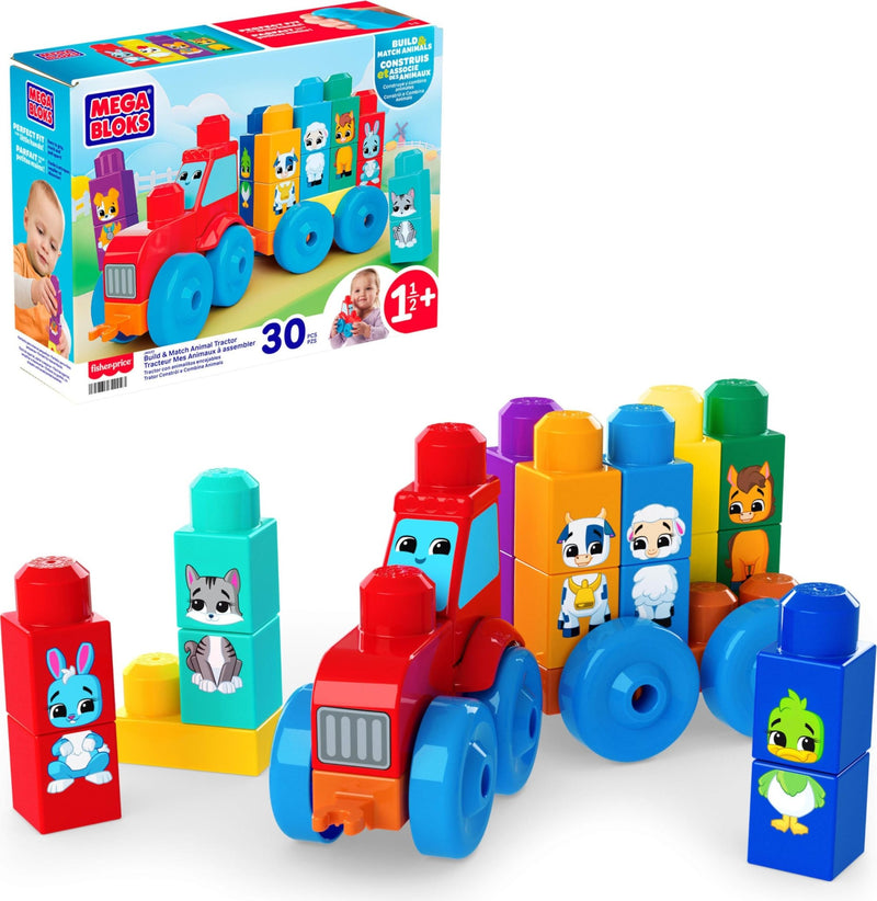 MEGA - Mega Bloks - BUILD & MATCH ANIMAL TRACTOR Toys & Games