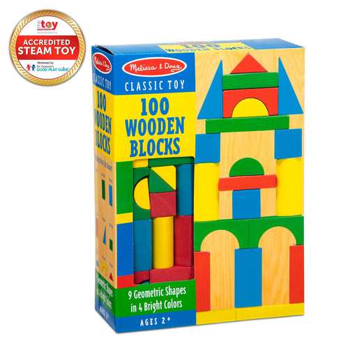 Melissa & Doug - 100 - Piece Wood Blocks Set Toys & Games