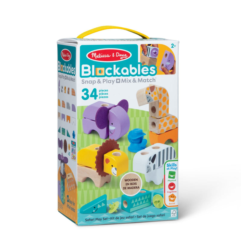 Melissa & Doug - Blockables Safari Playset Toys & Games