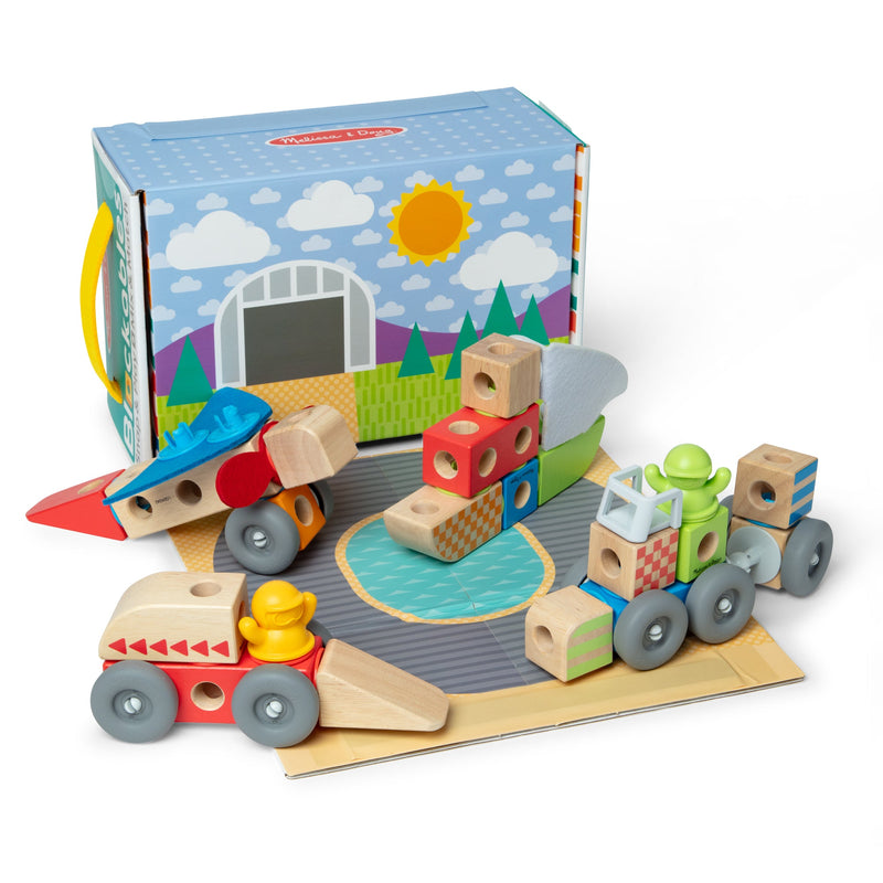 Melissa & Doug - Blockables Vehicles Play Set Toys & Games