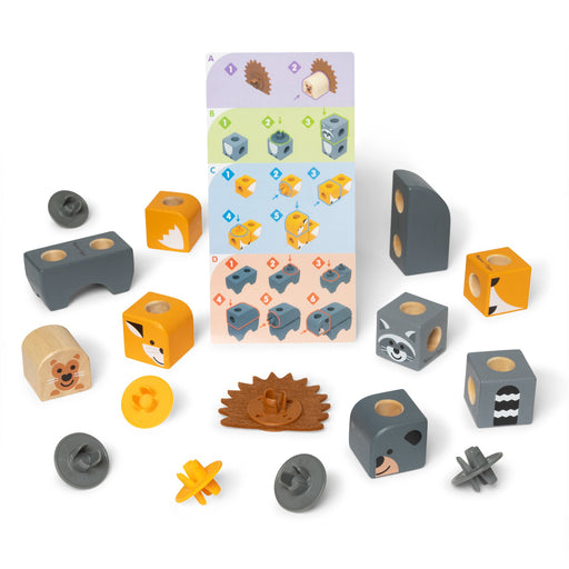 Melissa & Doug - Blockables Woodlsnd Creatures Small Set Toys & Games