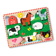 Melissa & Doug - Farm Animals Chunky Puzzle - 8 Pieces Toys & Games