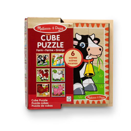 Melissa & Doug - Farm Cube Puzzle - 16 Pieces Toys & Games