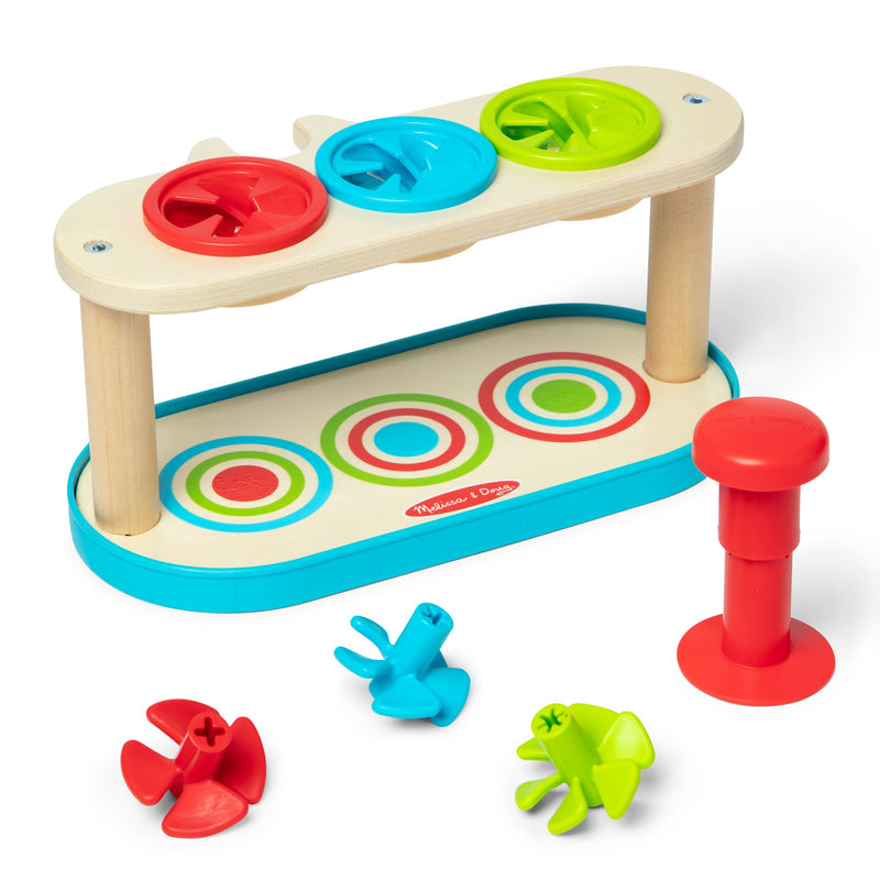 Melissa & Doug - Match & Push Spinning Tops Toys & Games