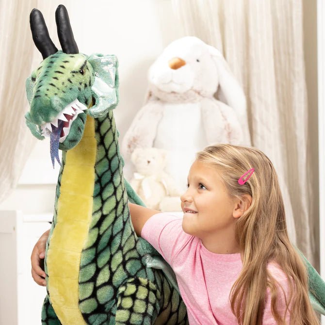 Melissa & Doug - M&D Winged Dragon - Lifelike Plush Stuffed Animal Toys & Games