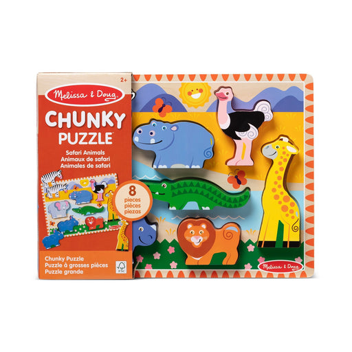 Melissa & Doug - Safari Chunky Puzzle - 8 Pieces Toys & Games