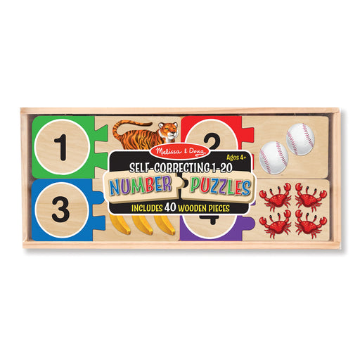 Melissa & Doug - Self - Correcting Number Puzzles Toys & Games