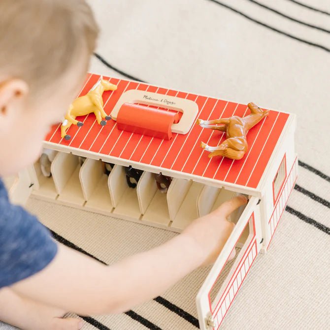 Melissa & Doug - Take - Along Show - Horse Stable Toys & Games