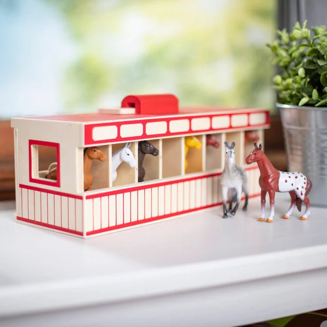 Melissa & Doug - Take - Along Show - Horse Stable Toys & Games