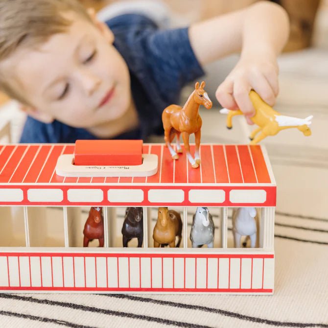 Melissa & Doug - Take - Along Show - Horse Stable Toys & Games