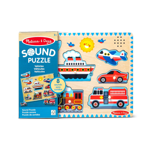 Melissa & Doug - Vehicles Sound Puzzle - 8 Pieces Toys & Games
