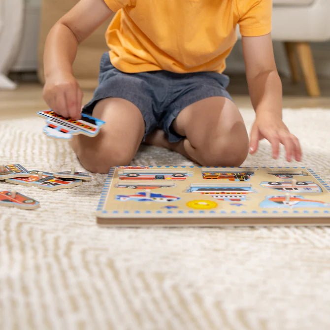 Melissa & Doug - Vehicles Sound Puzzle - 8 Pieces Toys & Games