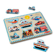 Melissa & Doug - Vehicles Sound Puzzle - 8 Pieces Toys & Games