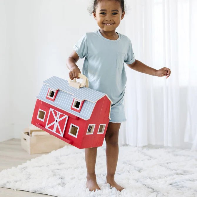 Melissa & Doug - Wooden Fold & Go Barn Toys & Games