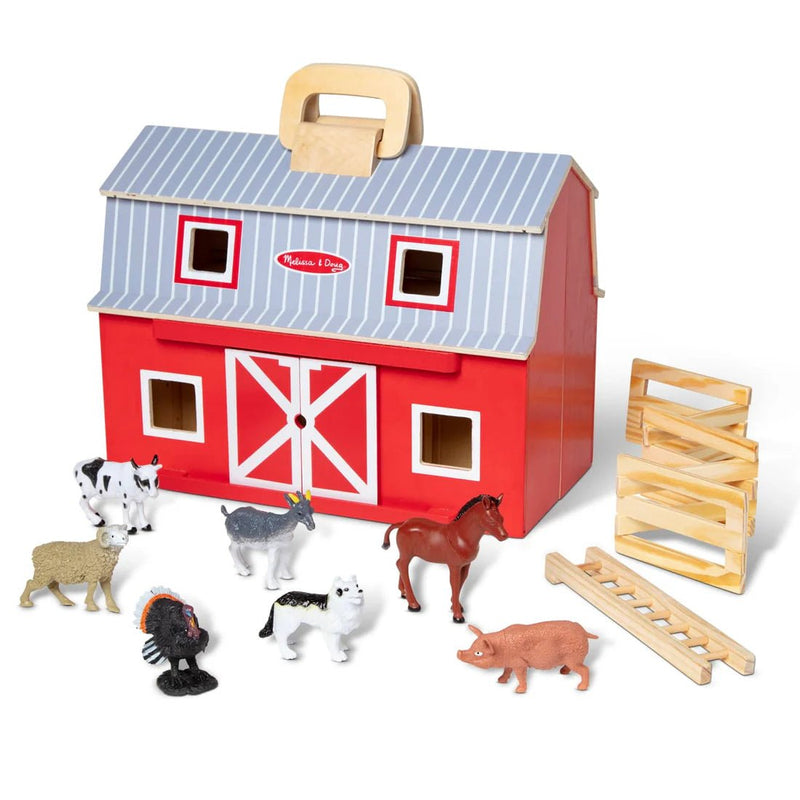 Melissa & Doug - Wooden Fold & Go Barn Toys & Games