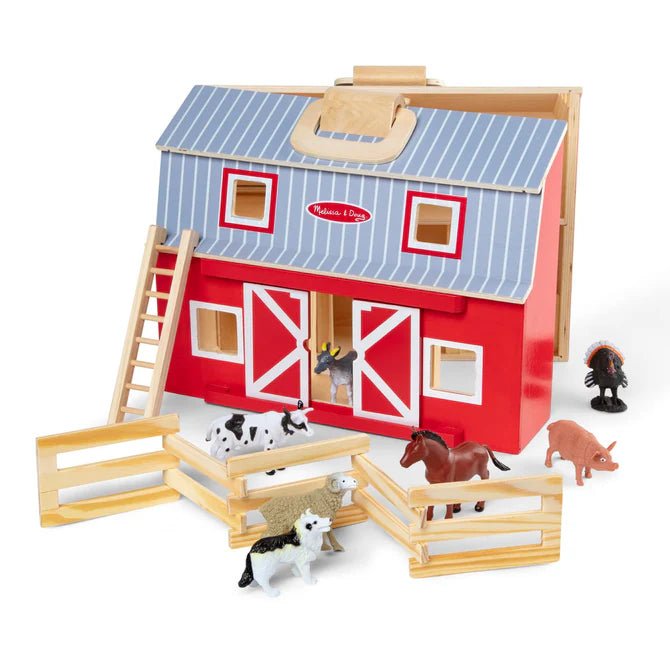 Melissa & Doug - Wooden Fold & Go Barn Toys & Games