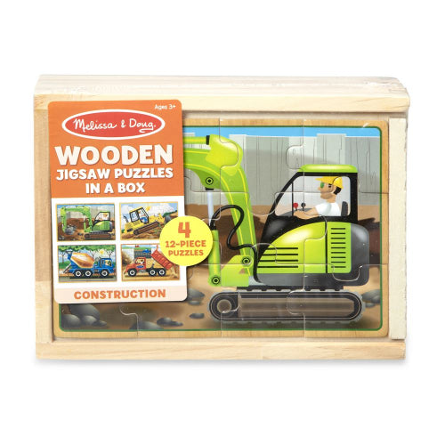 Melissa & Doug - Wooden Jigsaw Puzzles in a Box - Construction Toys & Games