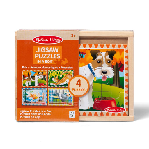 Melissa & Doug - Wooden Jigsaw Puzzles in a Box - Pets Toys & Games