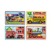 Melissa & Doug - Wooden Jigsaw Puzzles in a Box - Vehicles Toys & Games