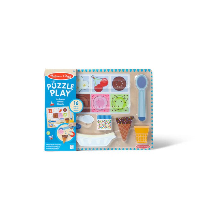 Melissa & Doug - Wooden Magnetic Ice Cream Puzzle & Play Set Toys & Games