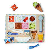 Melissa & Doug - Wooden Magnetic Ice Cream Puzzle & Play Set Toys & Games