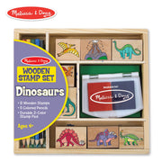 Melissa & Doug - Wooden Stamp Set - Dinosaurs Toys & Games