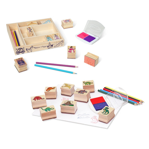 Melissa & Doug - Wooden Stamp Set - Dinosaurs Toys & Games