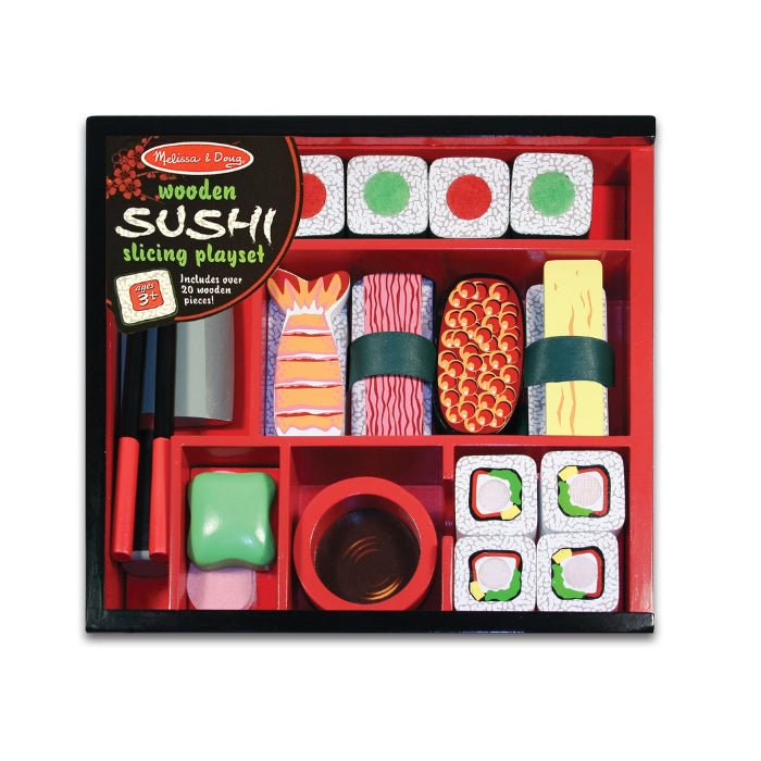 Melissa & Doug - Wooden Sushi Slicing Playset Toys & Games