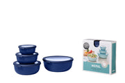 Mepal - Cirqula 4 - Piece Round Shallow Container Set Home & Kitchen Vivid Blue