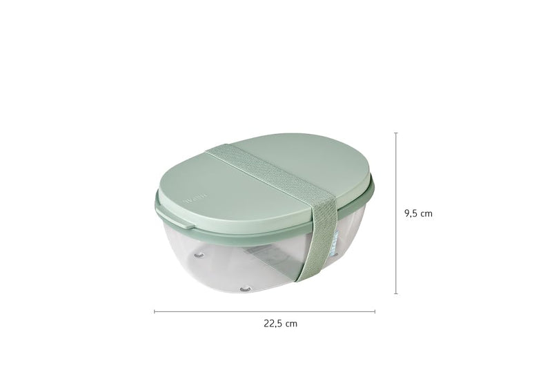 MEPAL - ELLIPSE Duo - Salad Box Nordic - Red Home & Kitchen