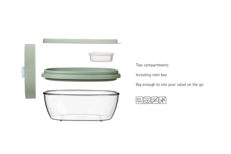 MEPAL - ELLIPSE Duo - Salad Box Nordic - Red Home & Kitchen