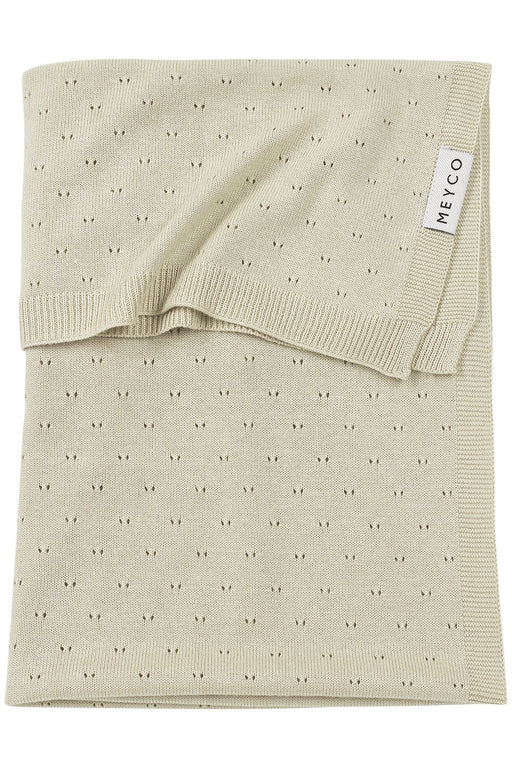 Meyco Baby - Ajour crib bed blanket bamboo Soft Sand 75x100cm Mother & Baby Soft Sand