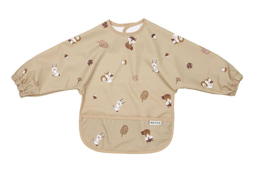 Meyco Baby - Bib with sleeves Forest Animals Sand Mother & Baby Forest Animals sand