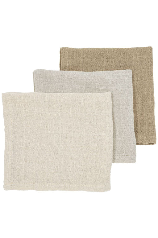 Meyco Baby - Facecloth 3 - pack pre - washed muslinUni sand/greige/taupe 30x30cm Mother & Baby Uni soft sand/greige/taupe