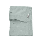 Meyco Baby Knots Knitted Baby Blanket – Stone Green – product view